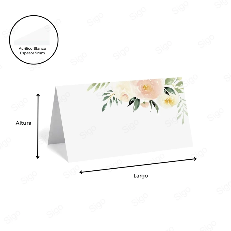 Mini Marcador de Mesa | 2 Caras Horizontal