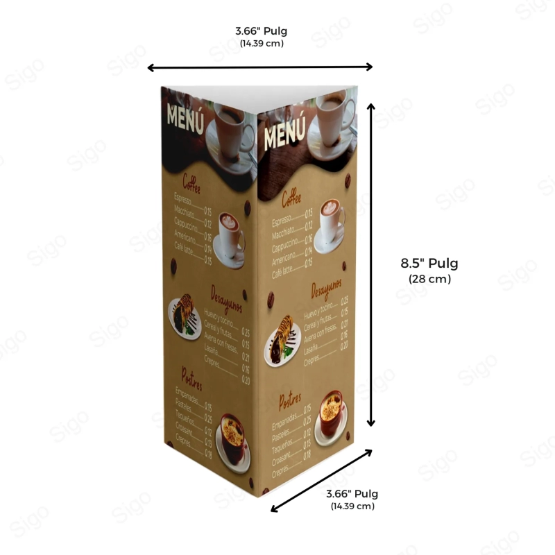TendCard Vertical Doble Carta | 3 Caras
