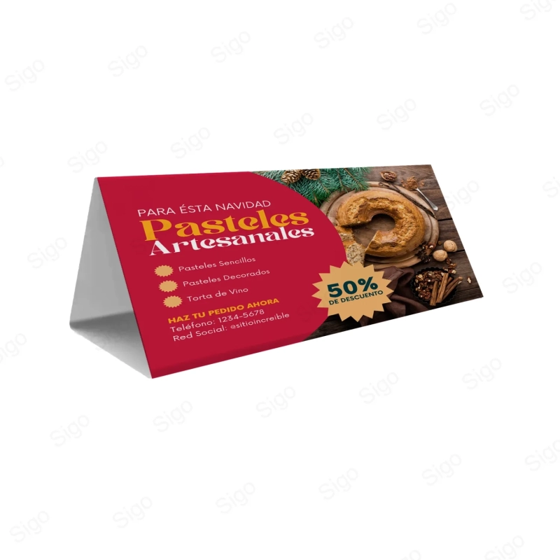 TendCard Horizontal Doble Carta | 3 Caras