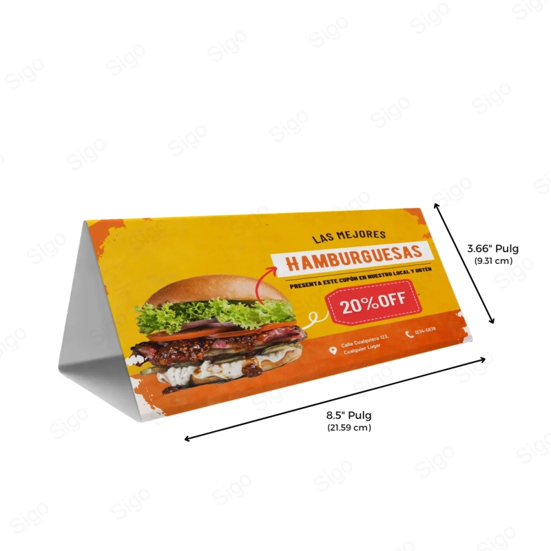 TendCard Horizontal Carta | 3 Caras
