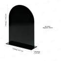 Letrero de Mesa en Forma de Arco con Soporte Acrílico Negro