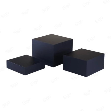 Cubo Decorativo de Madera | Negro