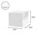 Cubo Decorativo de Acrilico | Blanco