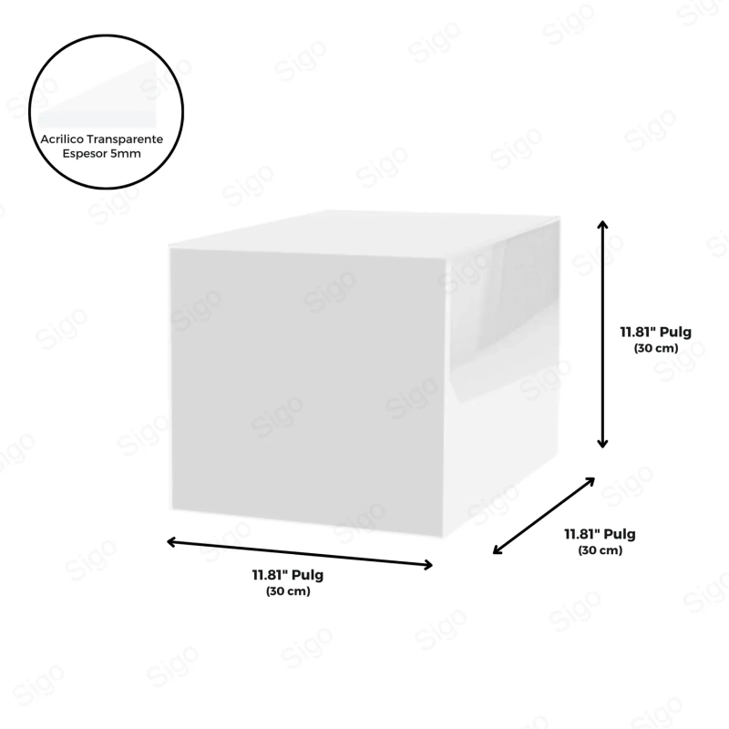 Cubo Decorativo de Acrilico | Blanco