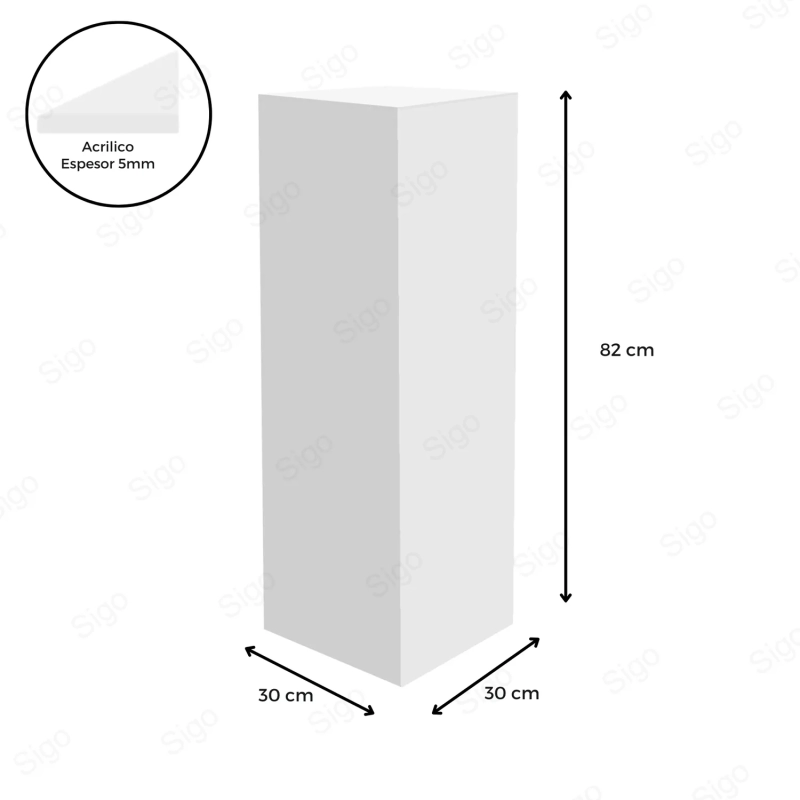 Totem Decorativo de Acrilico | Blanco