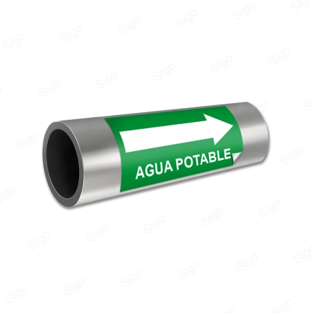 Sticker Identificacion Tuberias - Agua Potable| Cod. IDT - 1