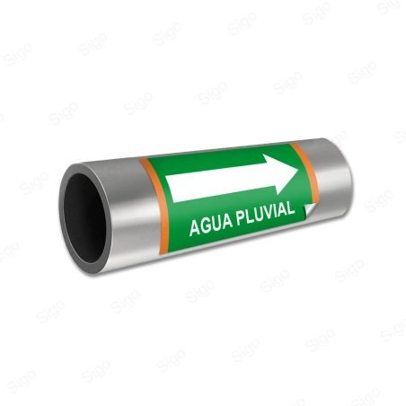 Sticker Identificacion Tuberias - Agua Pluvial  | Cod. IDT - 6