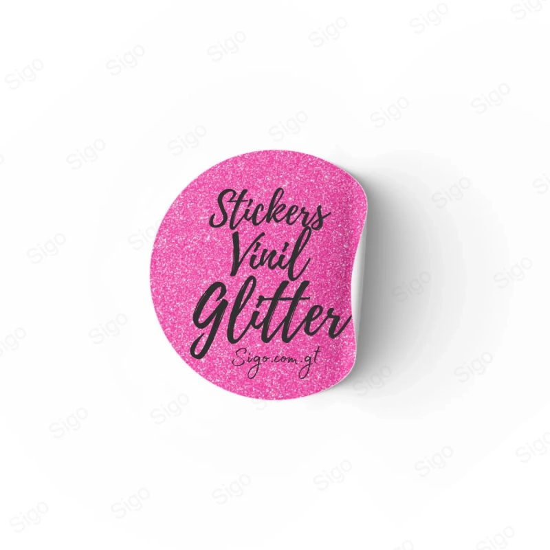 Servicio de Impresión de Calcomanias Glitter, Calcomanías Personalizadas