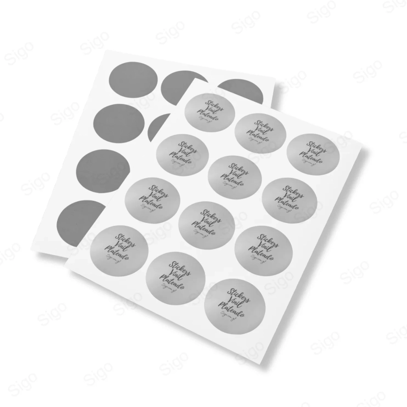 Servicio de Impresión de Calcomanias Plateadas, Calcomanías Personalizadas