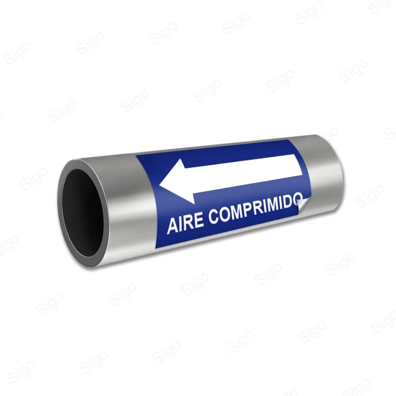 Sticker Identificacion Tuberias - Aire Comprimido | Cod. IDT - 7