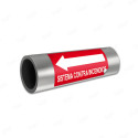 Sticker Identificacion Tuberias - Sistema contra Incendios | Cod. IDT - 10, Identificación de Tuberias