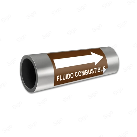 Sticker Identificacion Tuberias - Fluido Combustible | Cod. IDT - 15