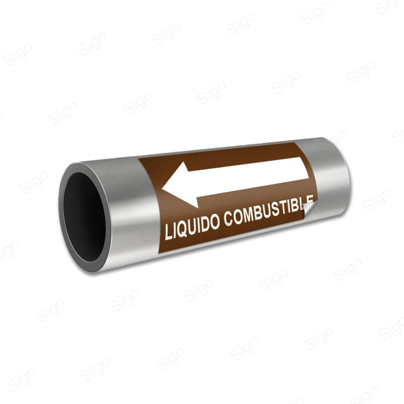 Sticker Identificacion Tuberias - Líquido Combustible | Cod. IDT - 16