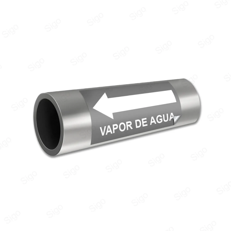 Sticker Identificacion Tuberias - Vapor de Agua| Cod. IDT - 18, Identificación de Tuberias