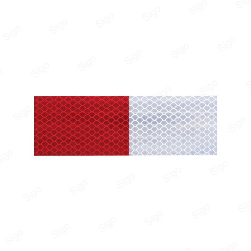 Cinta Reflectiva de PVC (Blanco/Rojo) 2"x 9m