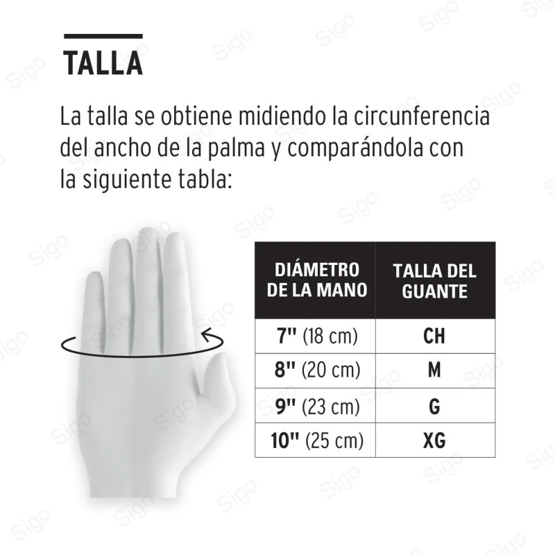 Guantes de Nylon Recubiertos de Nitrilo Arenoso, M, Truper, Protección de Manos