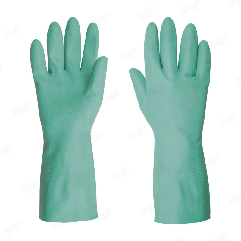 Guantes de Nitrilo Verde, Multiusos, Medianos