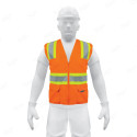 Chaleco Reflectivo de Seguridad Naranja Max Visibilidad 6 Bolsas, Chalecos Reflectivos