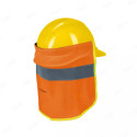Cubrenuca para Casco Naranja con Reflejante, Protección de Cabeza