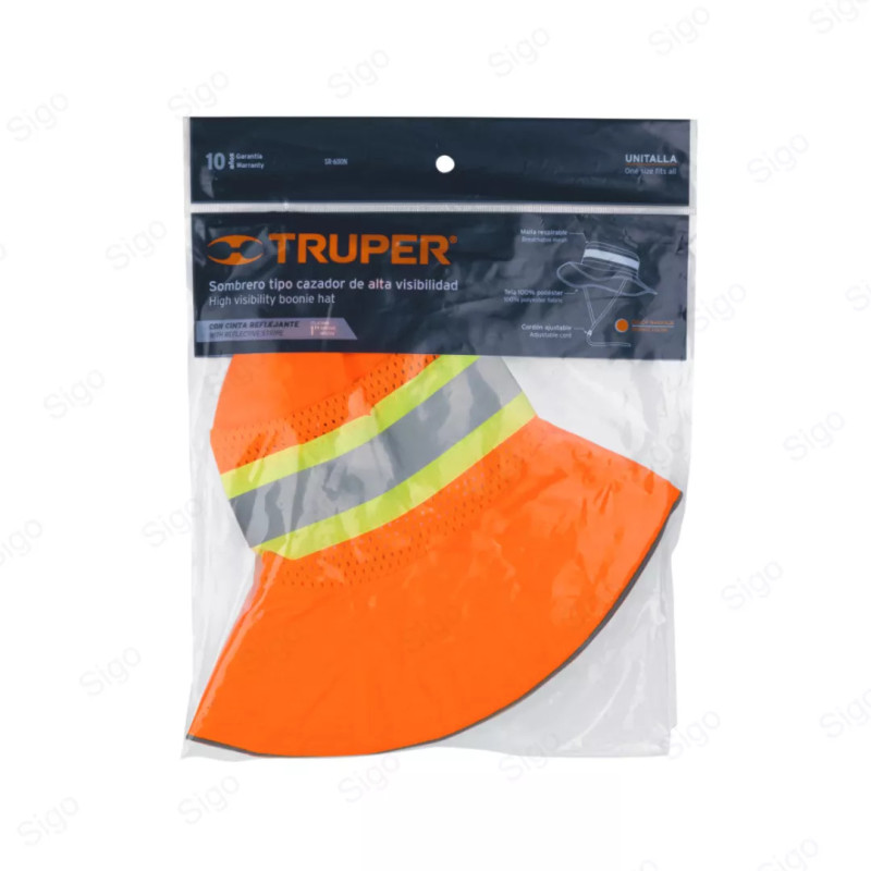 Sombrero Naranja con Reflejante, Protección de Cabeza