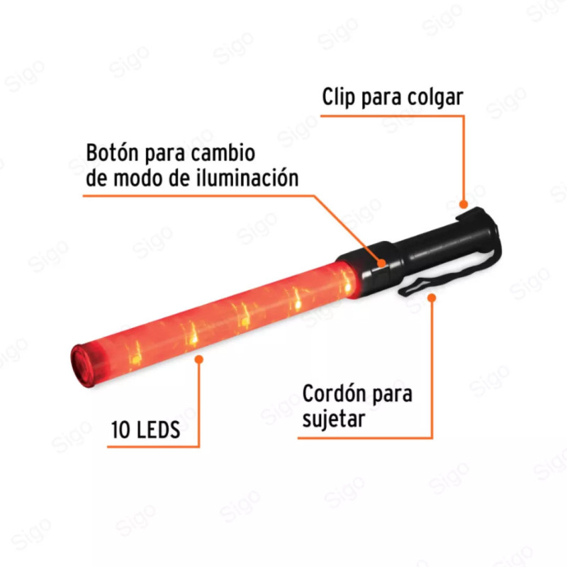 ‣ Bastón luminoso con luz LED 53 cm | Sigo