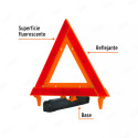 ‣  Triángulo de Seguridad con Estuche Plástico 29 cm | SIGO
