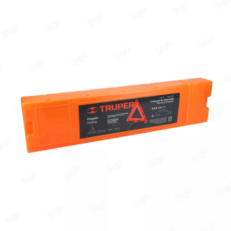 ‣  Triángulo de Seguridad con Estuche Plástico 44 cm de alto | SIGO