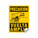 Calcomanias - Precaución Vuelta Amplia | Sigo