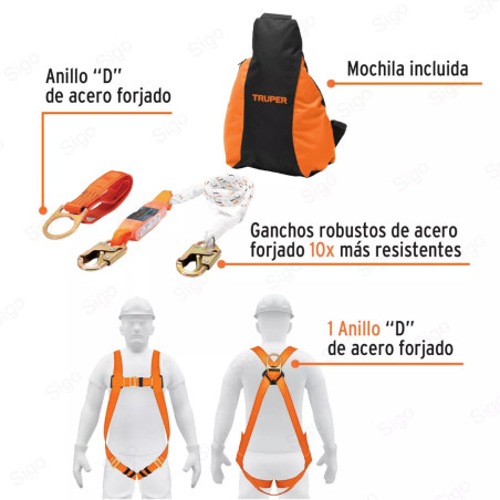 Kit Arnés de Seguridad Cuerpo Completo | 1 Punto
