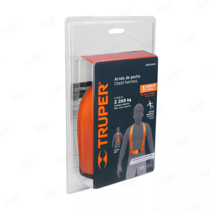 Arnés de Seguridad Pecho | 1 Punto, Protección Contra Caídas