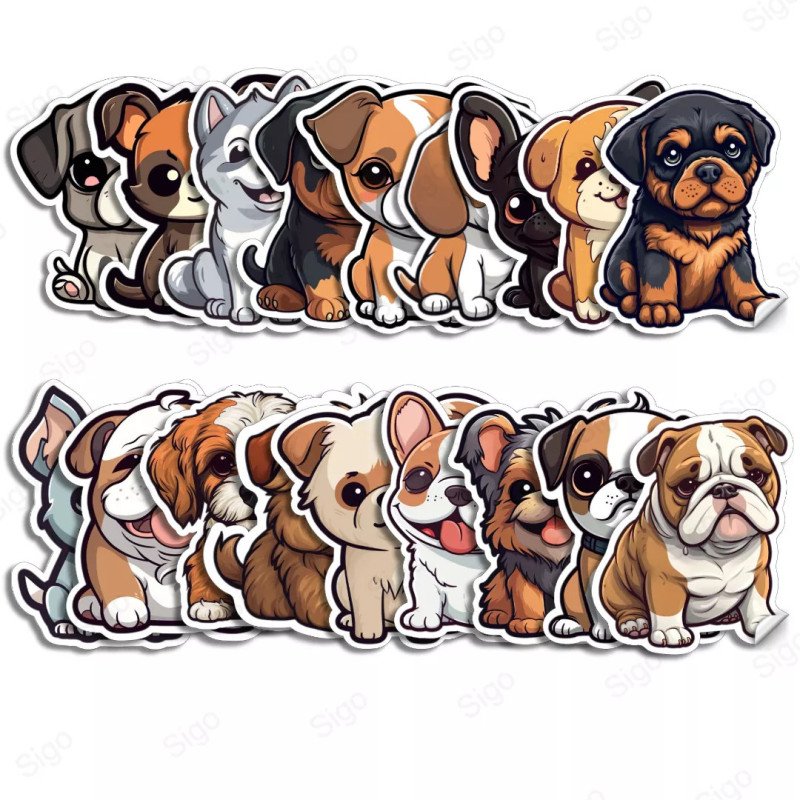 Pack de Calcomanías Perritos | 20 Unidades