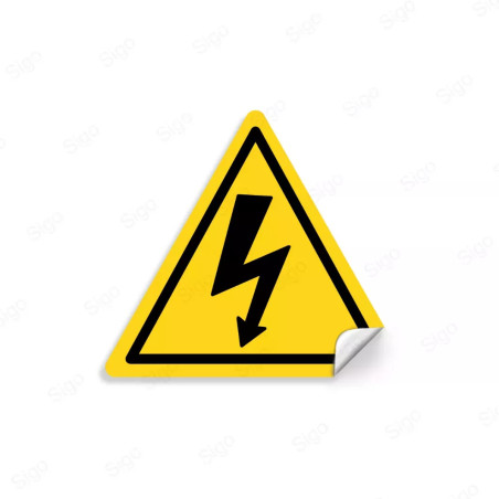 Calcomanía de Atención Descarga  Eléctrica | CALC-AD-2