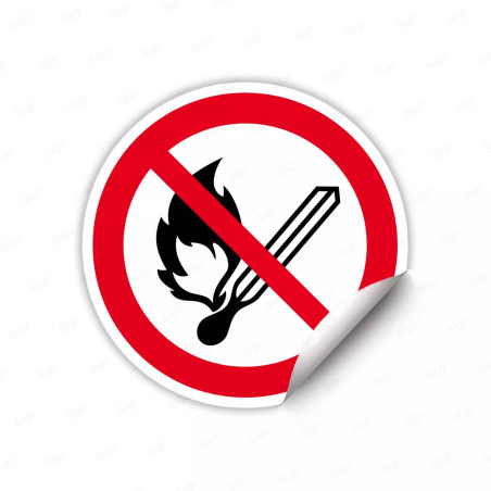 Calcomanía de Prohibición No Encender Fuego | CALC-PR-4
