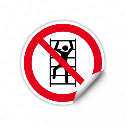 Calcomanía de Prohibición No escalar| CALC-PR-9