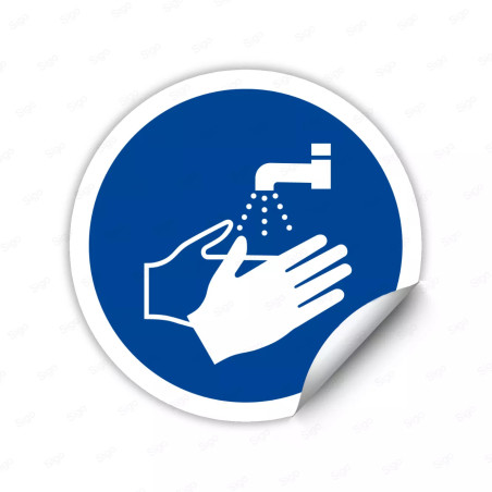 Calcomanía de Obligación Lave sus Manos | CALC-OB-11