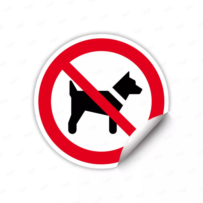 Calcomanía de Prohibición Prohibido el Paso a Perros | CALC-PR-21