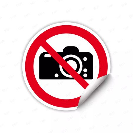Calcomanía de Prohibición No Fotografiar | CALC-PR-28