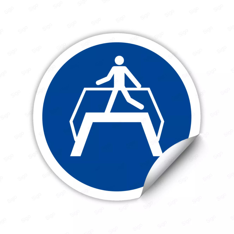 ‣ Calcomanía: Use el Puente Peatonal | SIGO