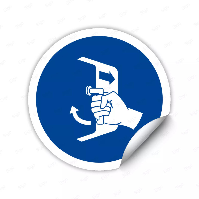 ‣ Calcomanía Cierre y Asegure Escotilla... | SIGO