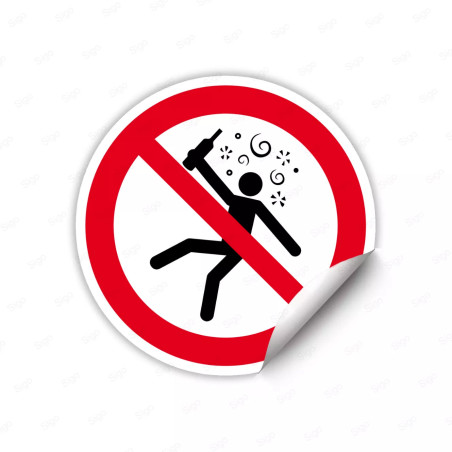 Calcomanía de Prohibición No Usar en Estado de Intoxicación | CALC-PR-43