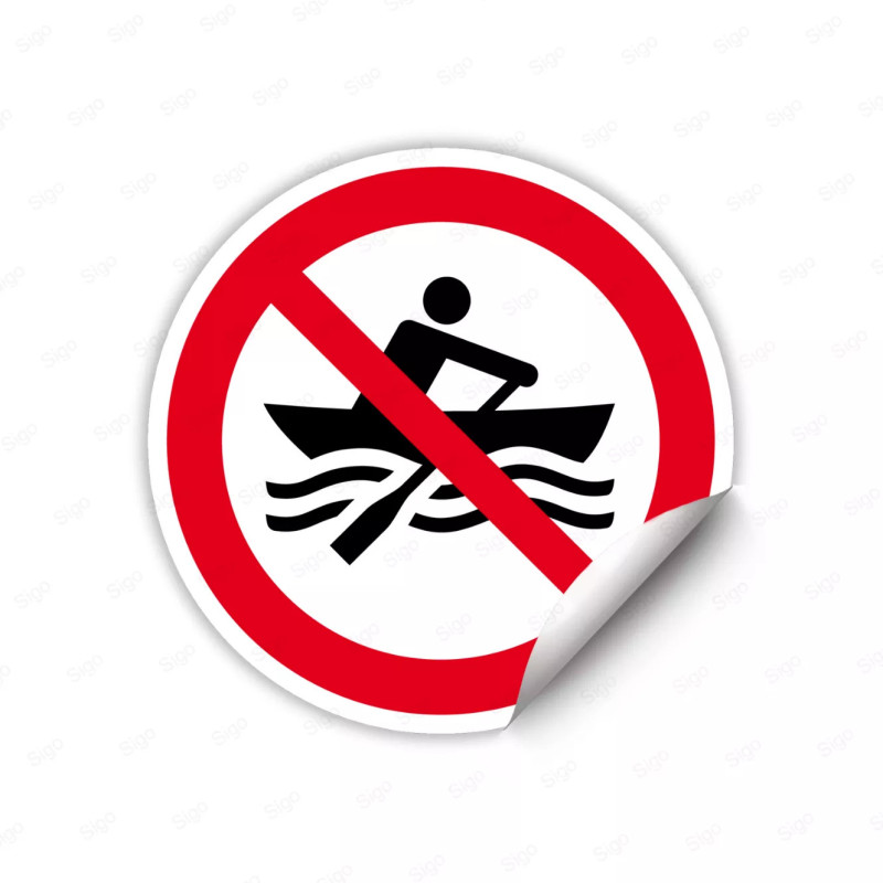 Calcomanía de Prohibición Embarcaciones No Mecánicas Prohibidas | CALC-PR-55