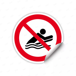 Calcomanía de Prohibición No Hacer Bodyboard  | CALC-PR-63
