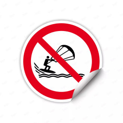 ‣ Calcomanía Prohibición Kitesurfing | SIGO