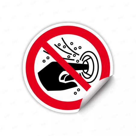 Calcomanía de Prohibición No Poner el Dedo en la Boquilla del Hidromasaje| CALC-PR-70