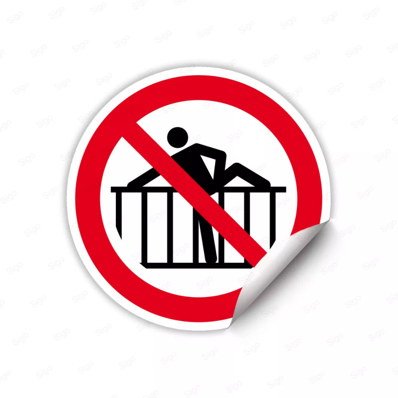 Calcomanía de Prohibición No Cruzar la Barrera| CALC-PR-71
