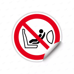 ‣ Calcomanía Prohibición Asientos Infantiles... | SIGO