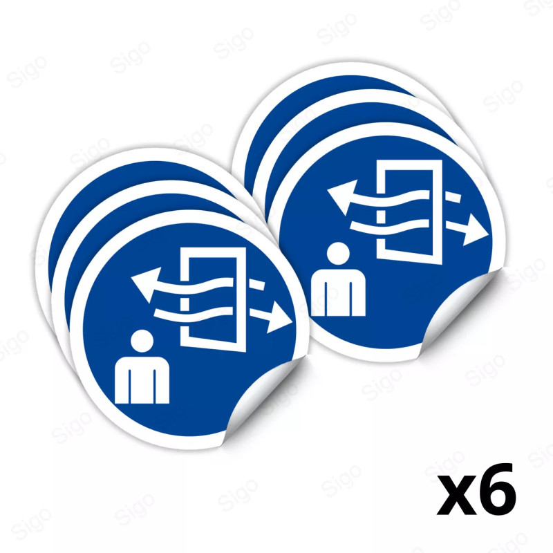 ‣ Calcomanía Ventile Antes de Entrar... | SIGO