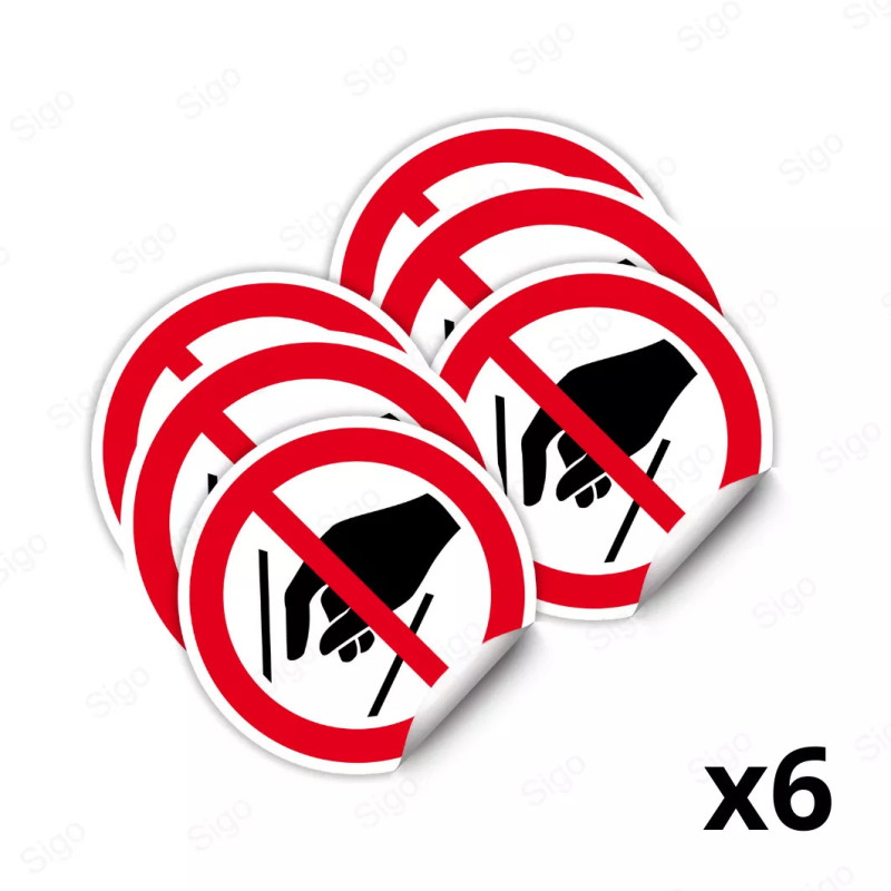Calcomanía de Prohibición No Meter su Mano| CALC-PR-15