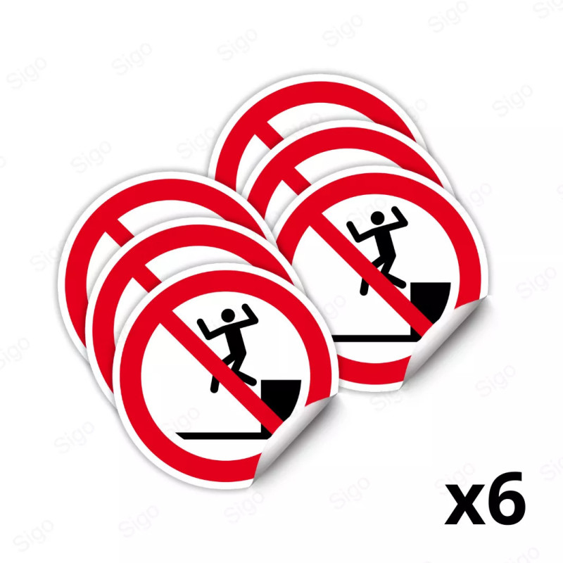 ‣ Calcomanía Prohibición No Saltar Hacia... | SIGO