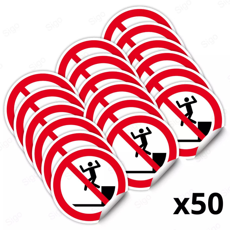 ‣ Calcomanía Prohibición No Saltar Hacia... | SIGO